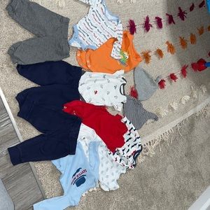 New born pants onesie and hat bundle